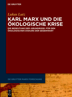 cover image of Karl Marx und die ökologische Krise